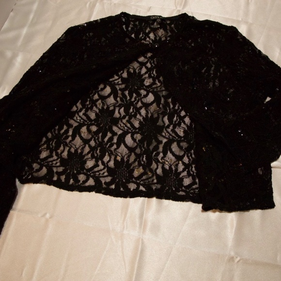 Onyx Nite Lace Jacket Cardigan - Picture 6 of 10